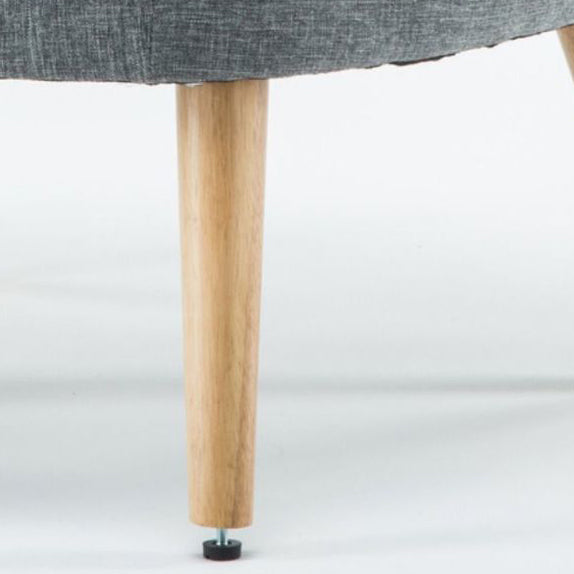 Scandinavian Wood Cotton Hemp Accent Chair