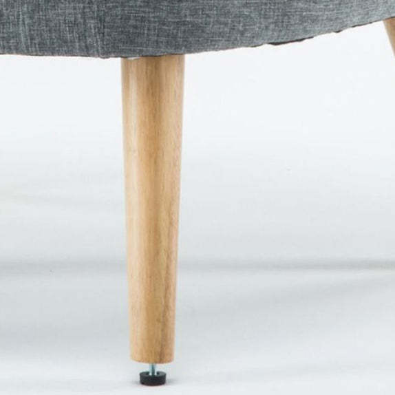 Scandinavian Wood Cotton Hemp Accent Chair