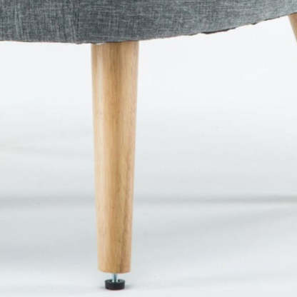 Scandinavian Wood Cotton Hemp Accent Chair