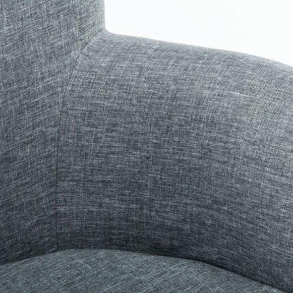 Scandinavian Wood Cotton Hemp Accent Chair