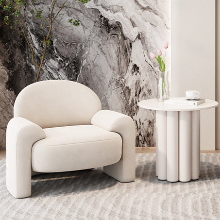 Scandinavian Wood Accent Chair — White