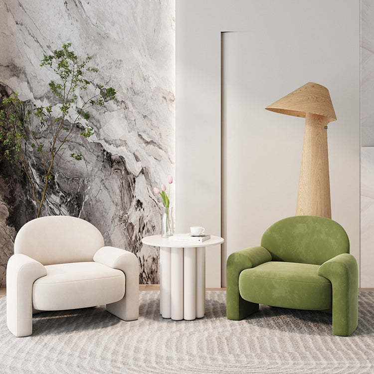 Scandinavian Wood Accent Chair — Green