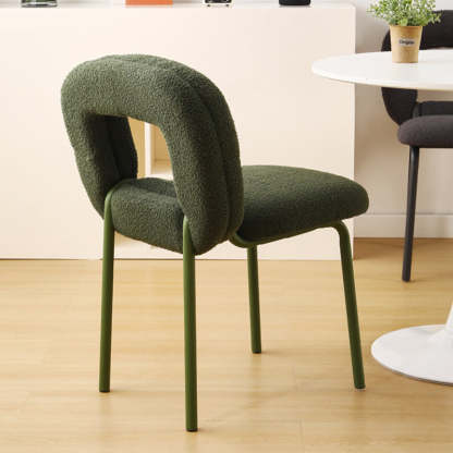 Minimalist Doughnut Lambswool Steel Vanity Stool