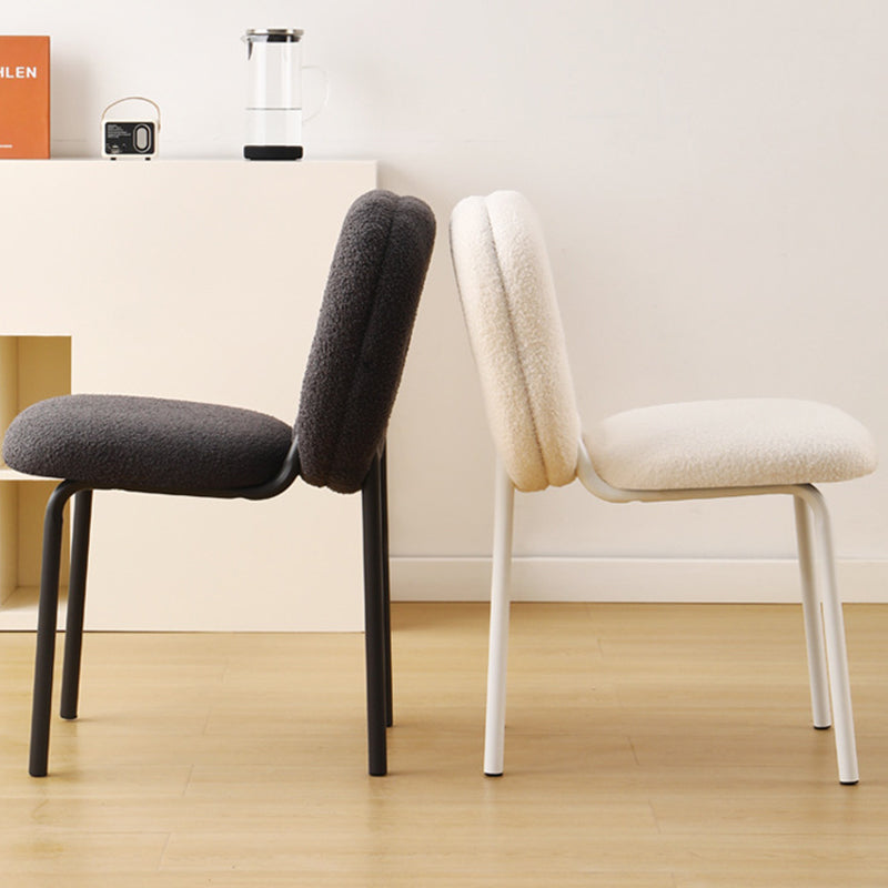 Minimalist Doughnut Lambswool Steel Vanity Stool