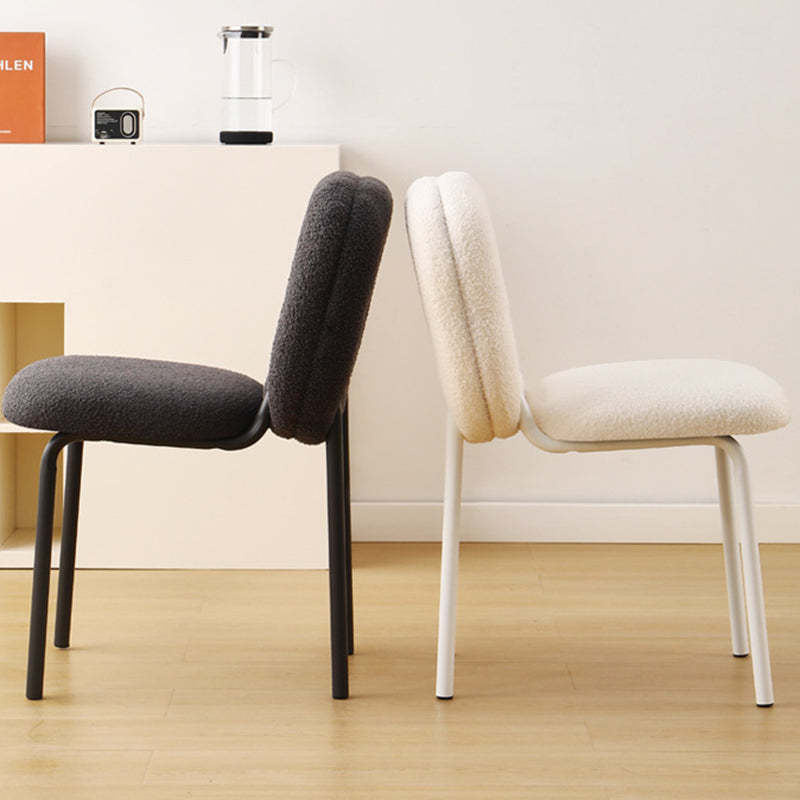 Minimalist Doughnut Lambswool Steel Vanity Stool