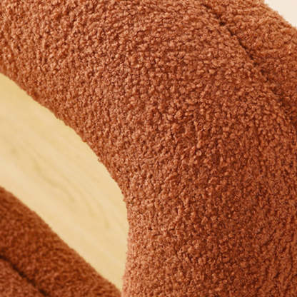 Minimalist Doughnut Lambswool Steel Vanity Stool
