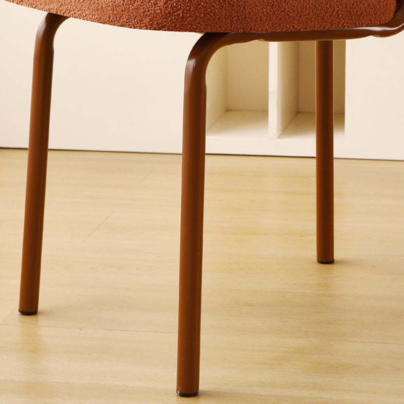 Minimalist Doughnut Lambswool Steel Vanity Stool