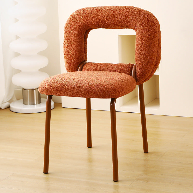 Minimalist Doughnut Lambswool Steel Vanity Stool