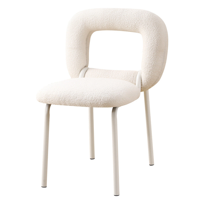 Minimalist Doughnut Lambswool Steel Vanity Stool