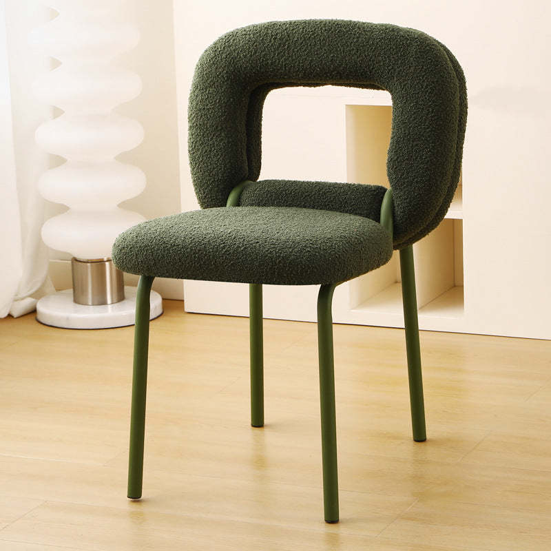 Minimalist Doughnut Lambswool Steel Vanity Stool