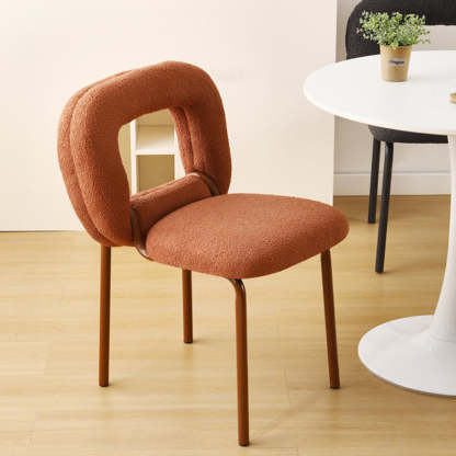 Minimalist Doughnut Lambswool Steel Vanity Stool