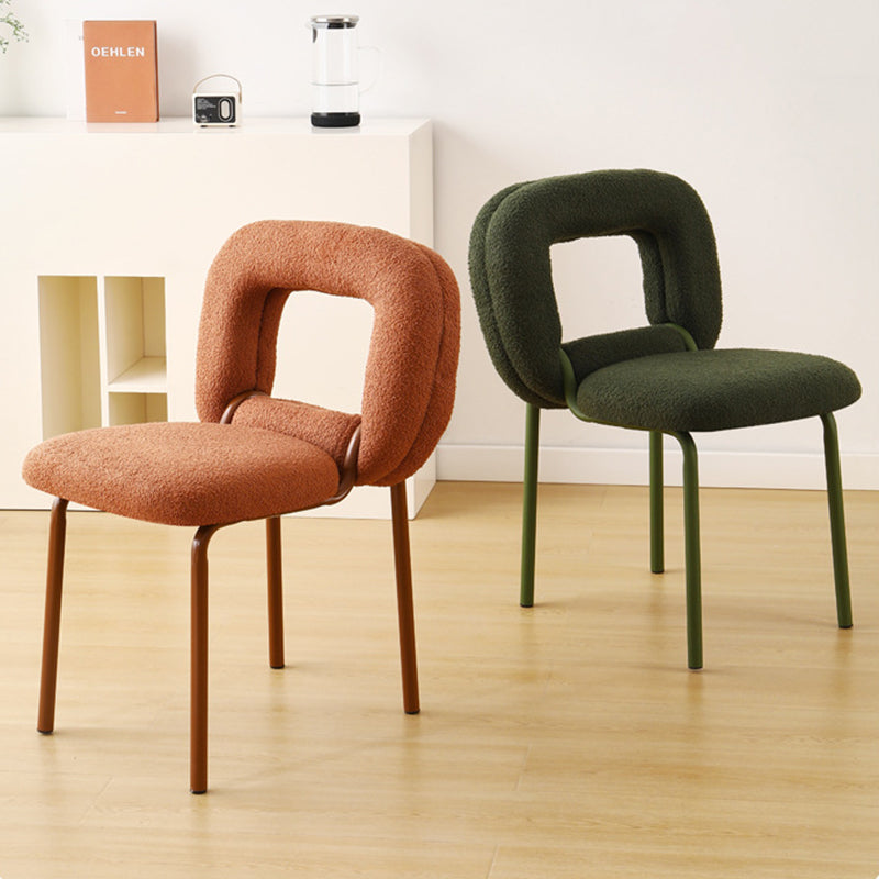 Minimalist Doughnut Lambswool Steel Vanity Stool