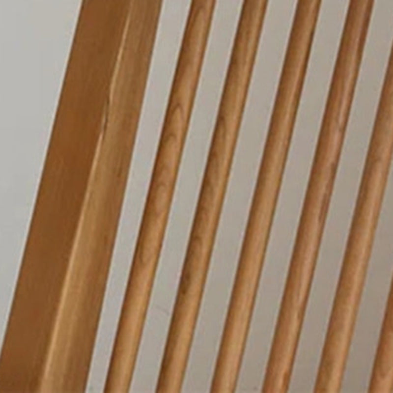 Japanese Wood Linen Accent Chair