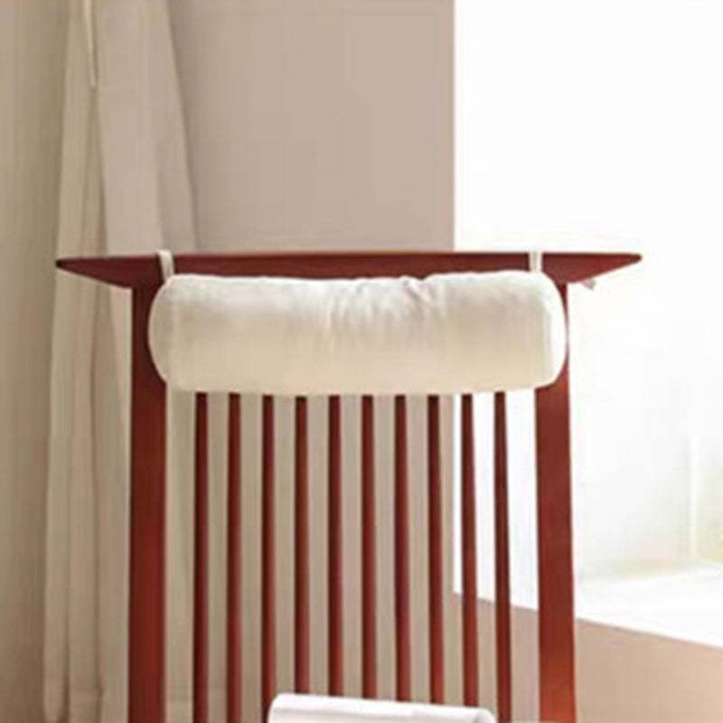 Japanese Wood Linen Accent Chair