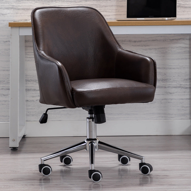 Modern Luxury Leather Aluminum Desk Chair