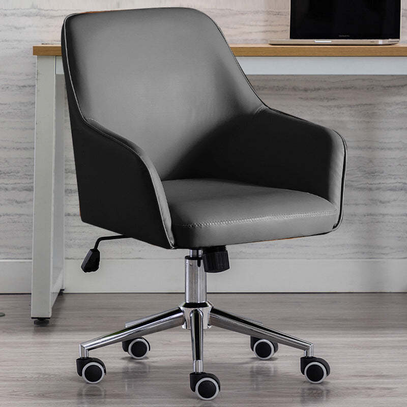 Modern Luxury Leather Aluminum Desk Chair