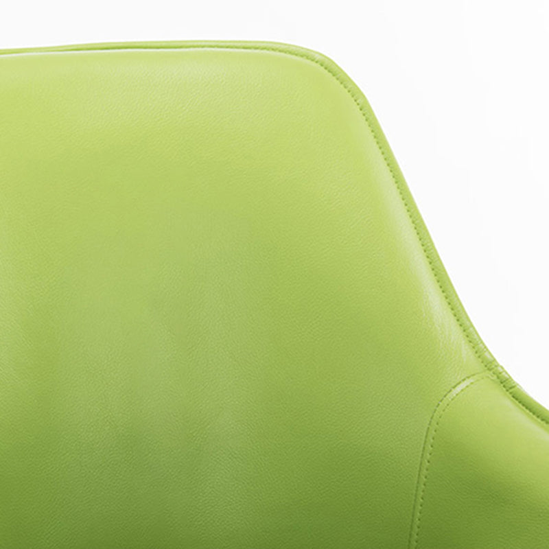 Modern Luxury Leather Aluminum Desk Chair — Orange