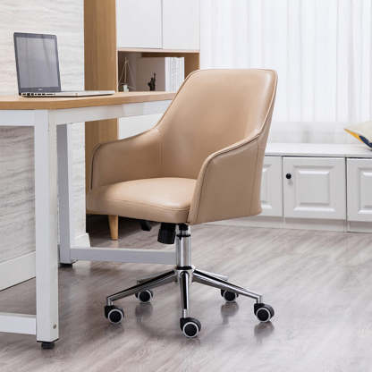 Modern Luxury Leather Aluminum Desk Chair