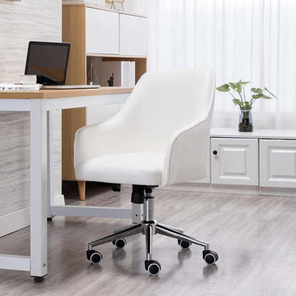 Modern Luxury Leather Aluminum Desk Chair