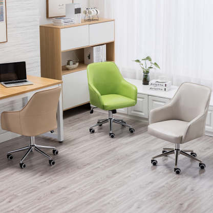 Modern Luxury Leather Aluminum Desk Chair
