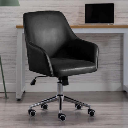 Modern Luxury Leather Aluminum Desk Chair
