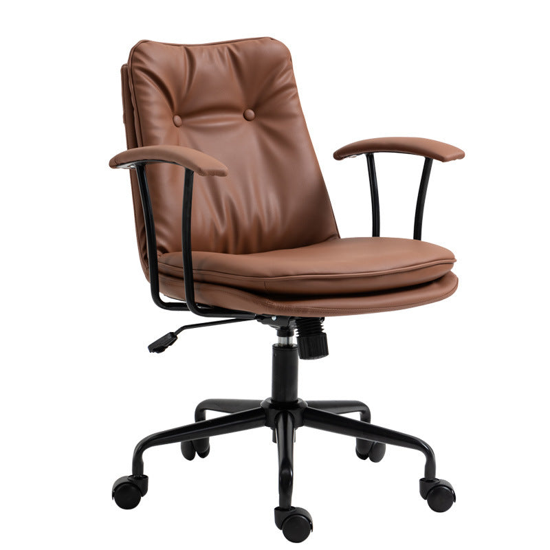 Scandinavian Leather Metal Desk Chair