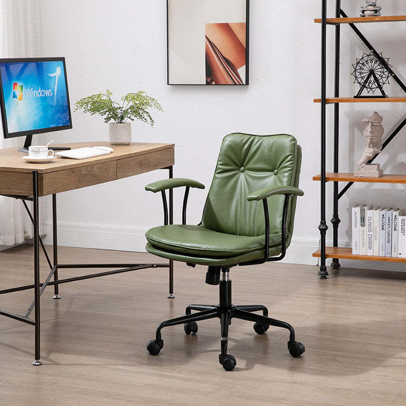 Nordic desk gray office chairs — Military Green