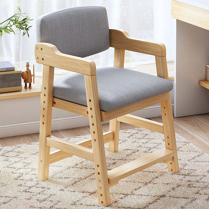 Modern Solid Wood High-Resilience Vanity Stool — Blue