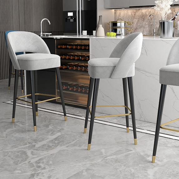 Modern Luxury High-Resilience Metal Bar Stool