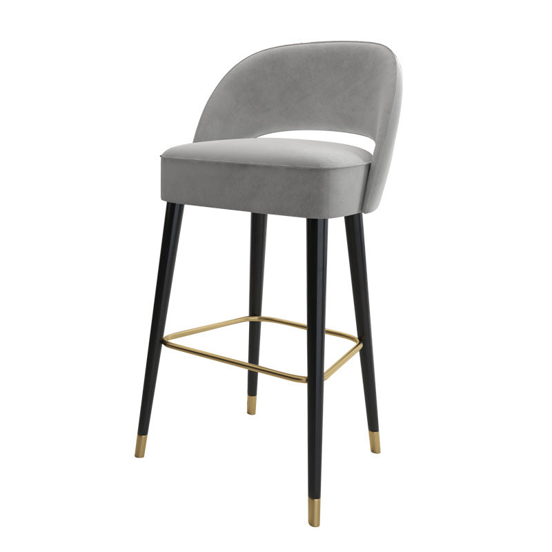 Modern Luxury High-Resilience Metal Bar Stool