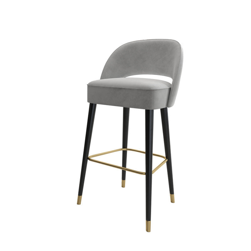 Modern Luxury High-Resilience Metal Bar Stool