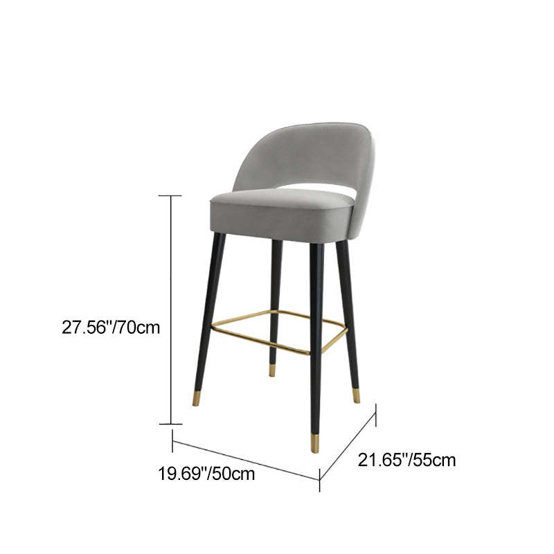 Modern Luxury High-Resilience Metal Bar Stool