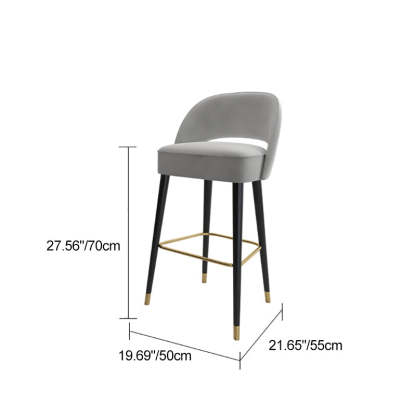 Modern Luxury High-Resilience Metal Bar Stool