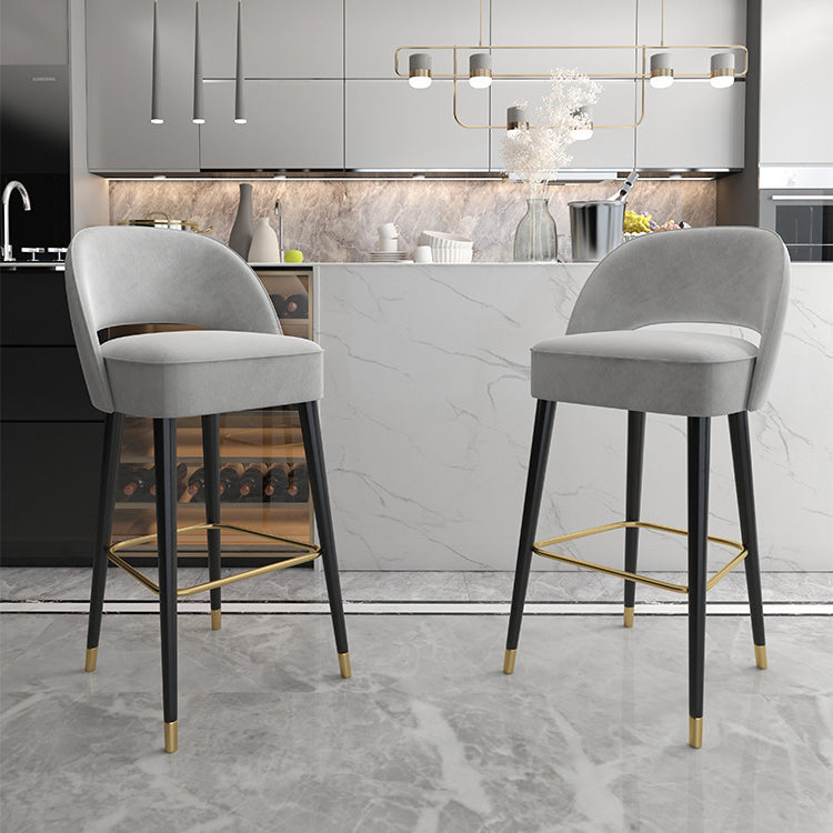Modern Luxury High-Resilience Metal Bar Stool