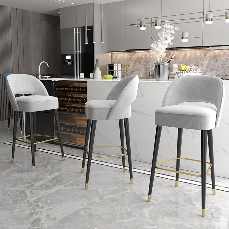Modern Luxury High-Resilience Metal Bar Stool