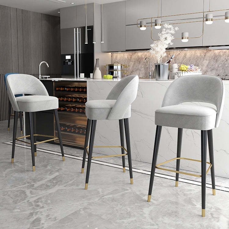 Modern Luxury High-Resilience Metal Bar Stool