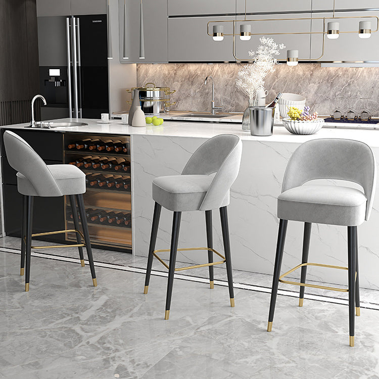 Modern Luxury High-Resilience Metal Bar Stool