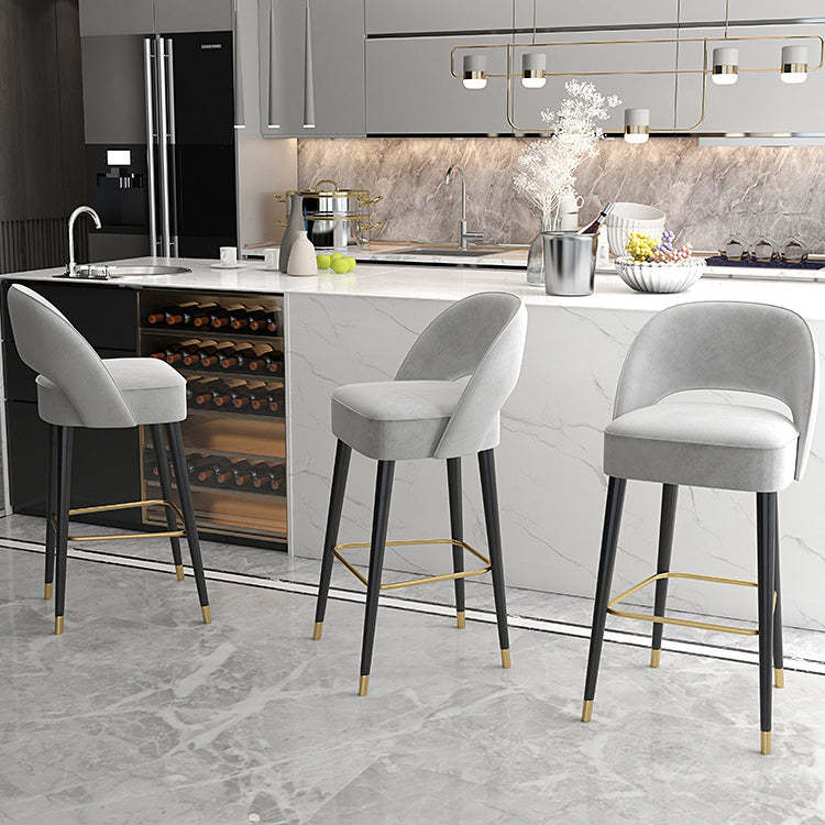 Modern Luxury High-Resilience Metal Bar Stool