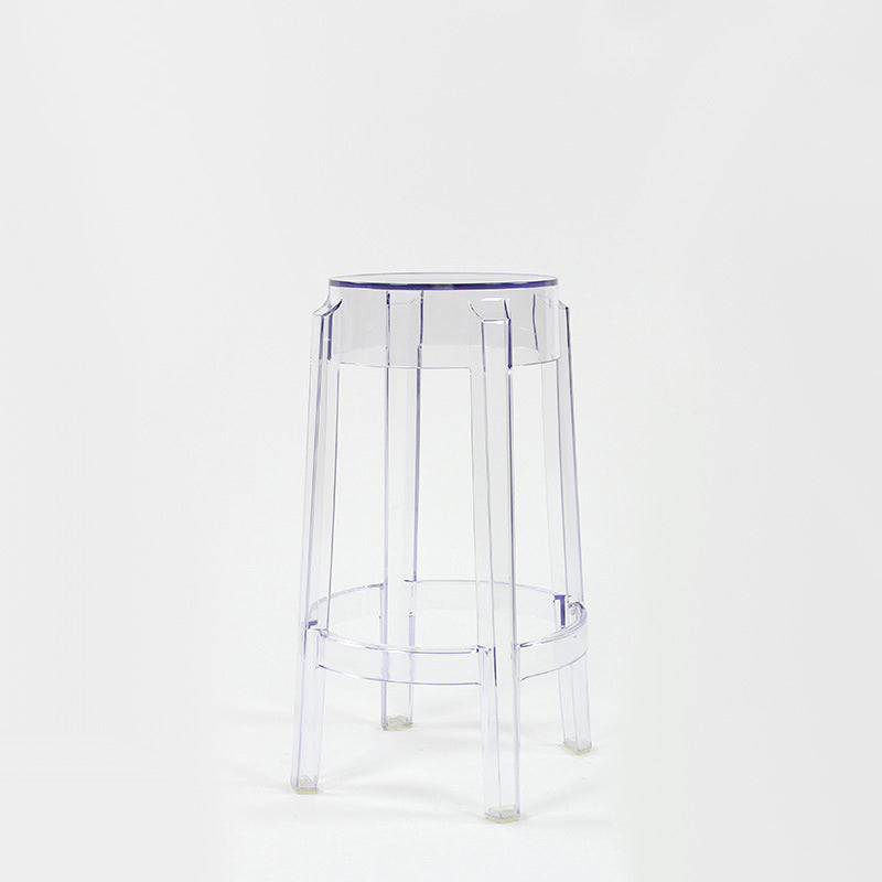 Minimalist Round Plastic Bar Stool