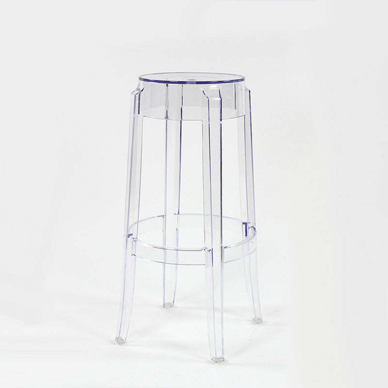 Gray minimalist round bar & counter stools