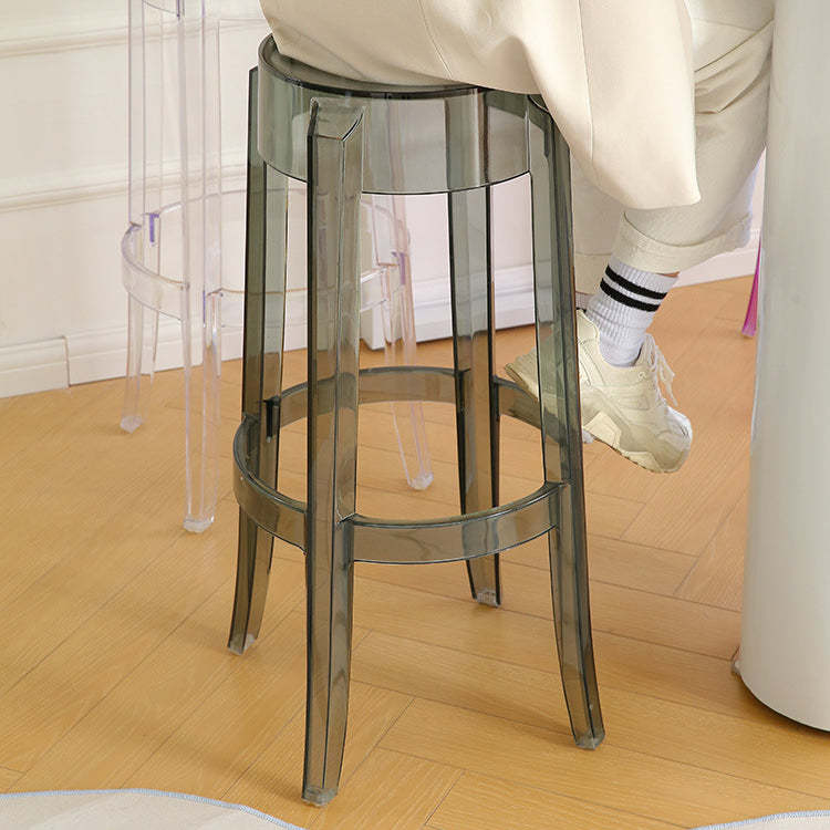 Minimalist Round Plastic Bar Stool