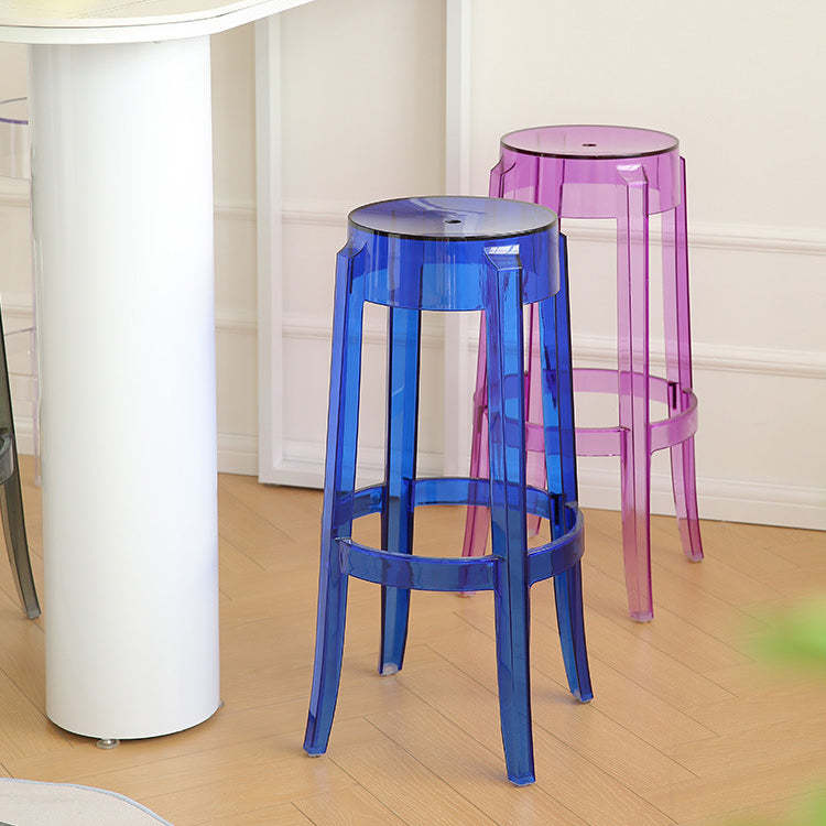 Minimalist Round Plastic Bar Stool