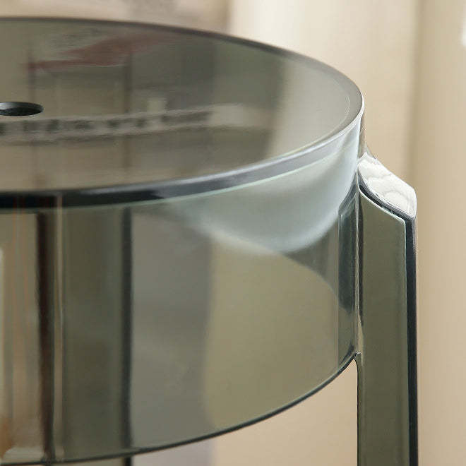 Minimalist Round Plastic Bar Stool — Black