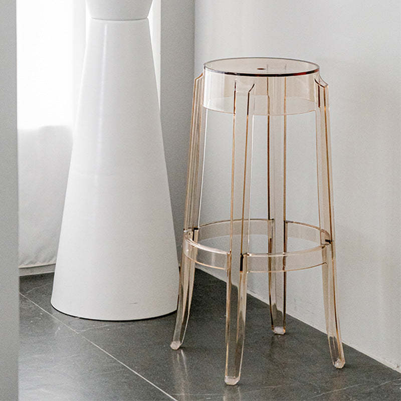 Minimalist Round Plastic Bar Stool