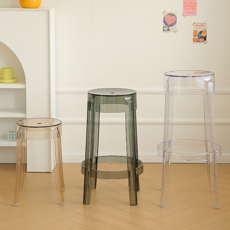Minimalist Round Plastic Bar Stool