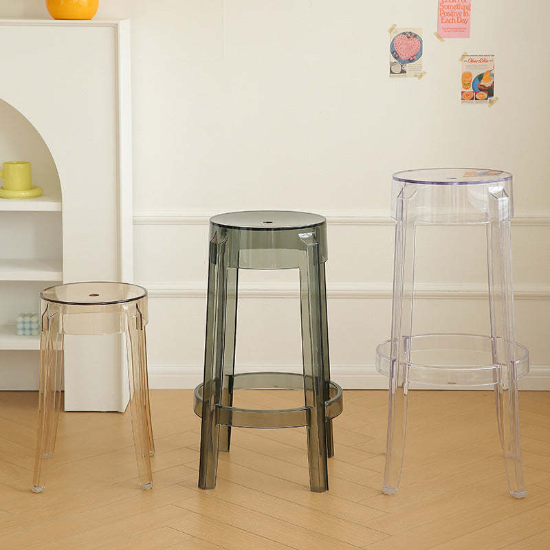 Minimalist Round Plastic Bar Stool