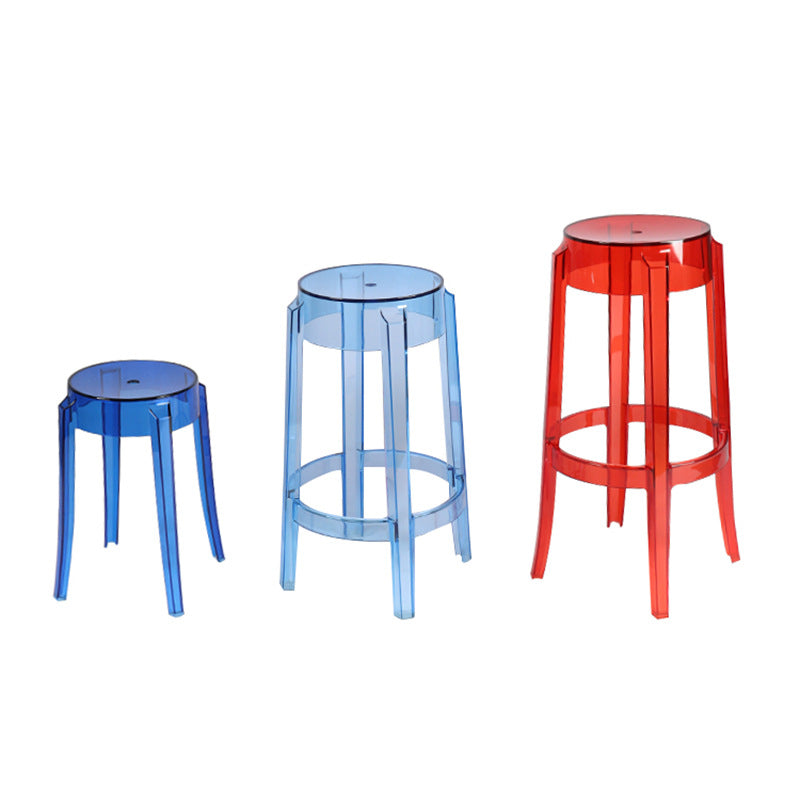 Minimalist Round Plastic Bar Stool