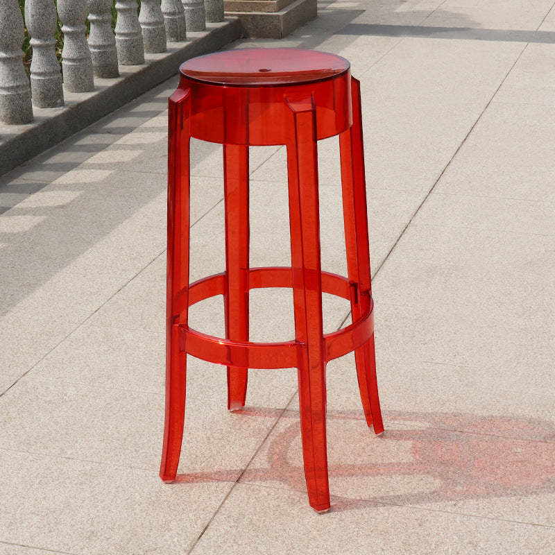 Minimalist Round Plastic Bar Stool