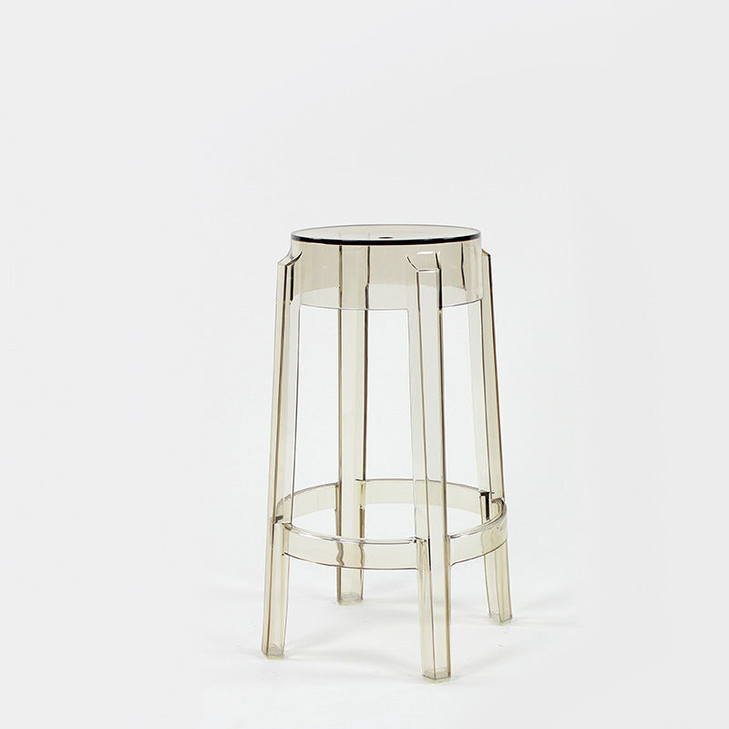 Minimalist Round Plastic Bar Stool