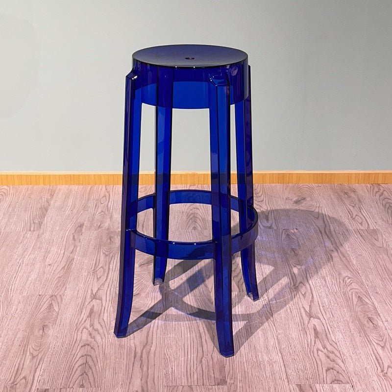 Minimalist Round Plastic Bar Stool